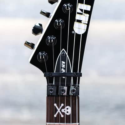 ESP LTD KH-202 LH Kirk Hammett Signature Skull-and-Bones Inlays Black Electric Guitar image 5
