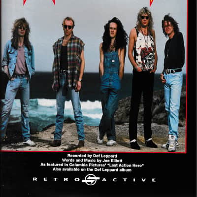 Belwin "Two Steps Behind" Original Sheet Music Edition by Def Leppard 1992 image 1