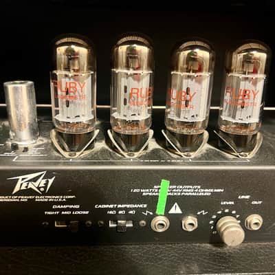 Peavey Triple XXX Ultra Tube Series 120-Watt Head WITH ORIGINAL FOOT-SWITCH Black with Silver image 4