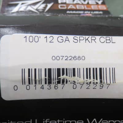 Peavey 12 Gauge Straight to Straight Speaker Cable 100 Foot image 5