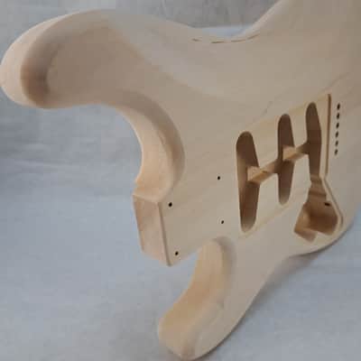 Unfinished Basswood SSS Hardtail guitar body - fits Fender Strat Stratocaster necks J2371 image 7