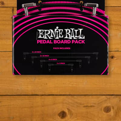 Ernie Ball Flat Ribbon Patch Cables Pedalboard Multi-Pack - Black image 1