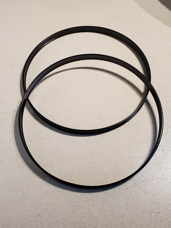 2PC Black Drum Hoops Set - 2 Piece Set - Ultra Clean image 1