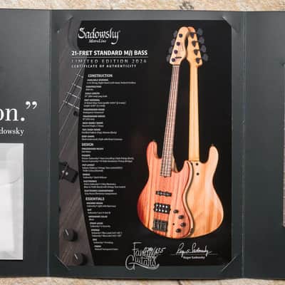 Sadowsky MetroLine 21-5 Standard M/J Limited Edition 2024 - Natural Transparent Satin #005714-25 image 18