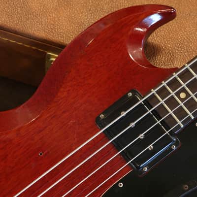 Vintage! 1962 Gibson EB-0 w/ OG Bakelite PUP Electric Bass Cherry Red + HSC image 3