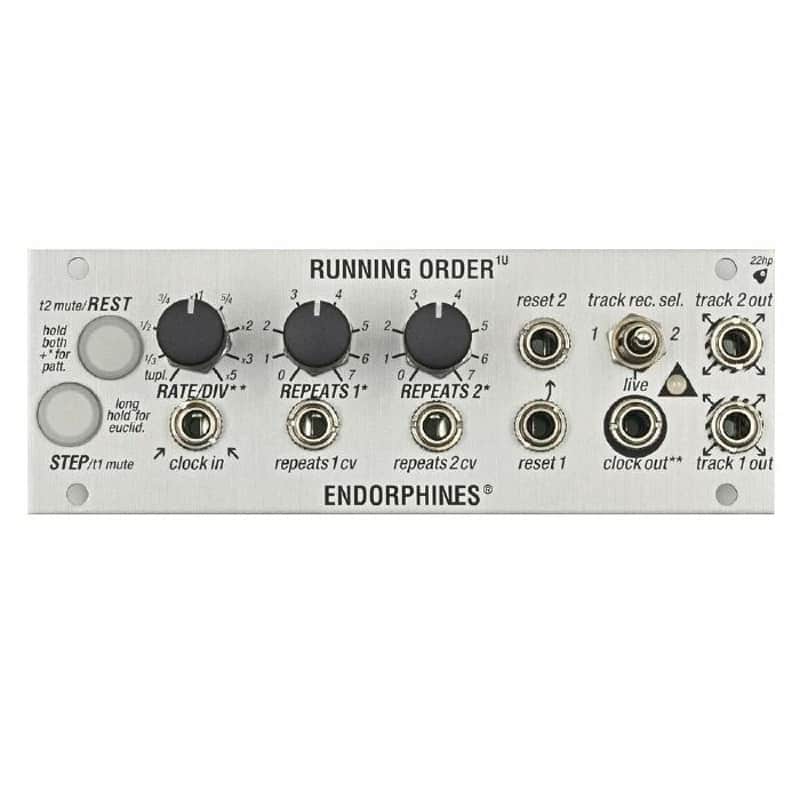 Endorphin.es 1U Running Order 2-Track Trigger Sequencer/Euclid…