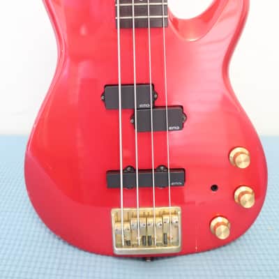 Vintage 1995 Fender Contemporary Precision Bass Lyte Standard MIJ Red With Soft Case Great Bass! image 2