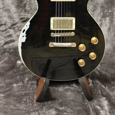 2016 Gibson Custom 60s Standard Historic Les Paul Lightly Aged Electric Guitar Black Over Frost Blue image 7