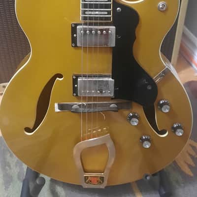 Hagstrom HJ500 Vintage Series Gold Top Jazz Hollowbody Guitar Sweden image 1