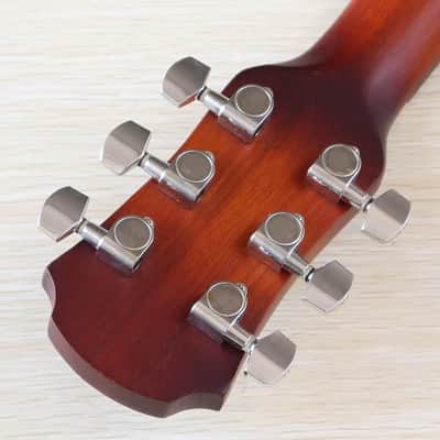 Sunburst Finish 40 Inch Acoustic Electric Guitar, Flame Oak Top Body, Okoume Wood Neck image 6