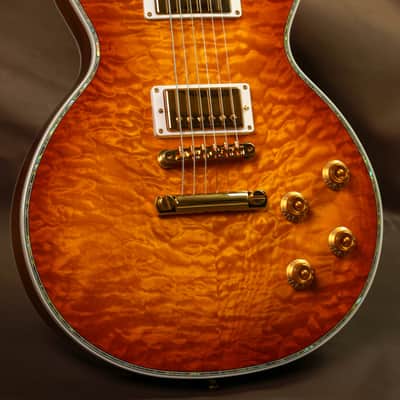 Gibson Les Paul Custom Quilt Masterpiece Electric Guitar Lemon Burst Bild 4