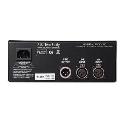 Universal Audio 710 Twin-Finity Single Channel Tone-Blending Mic Preamplifier and DI Box, 20Hz-100kHz Frequency Response, 600 Ohms Output Impedance image 4