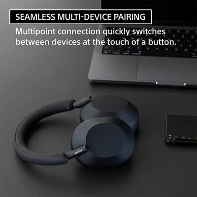 Sony WH-1000XM5 Wireless Noise Canceling Headphones, Black w/ 2YR Warranty Bundle image 7