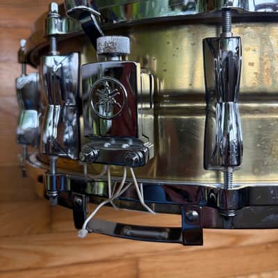 (Video) Yamaha 1990s SD-4105 14x5.5 Seamless Brass Snare Drum image 7