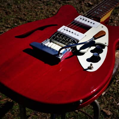 Micro-Frets Spacetone 1971 Red Transparent. VERY RARE. Excellent Guitar. MicroFrets custom guitar. image 12
