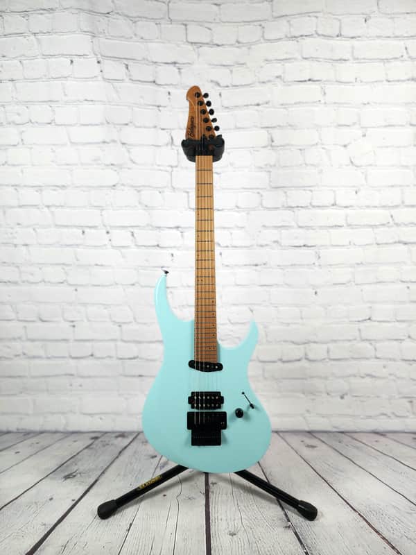 Balaguer Select Diablo Retro 27 6 String Electric Guitar Gloss Cerulean Blue Floyd image 1