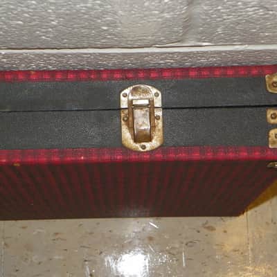 1960's*TEISCO-KENT-*RED PLAID*GUITAR CASE*BARITONE?BASS INTERIOR 43"x21.5"x13.5" image 7