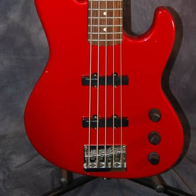 Fender 5 String Jazz Bass Active Electronics Gigbag 1990 Candy Apple Red image 2