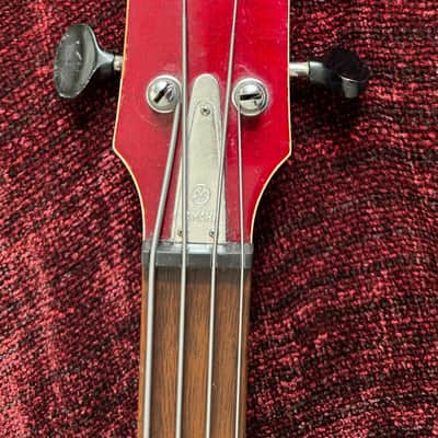 Yamaha SA-70 Short Scale Bass Guitar - Fretless - Semi Acoustic - Jumbo Hard Case - 1969 image 11