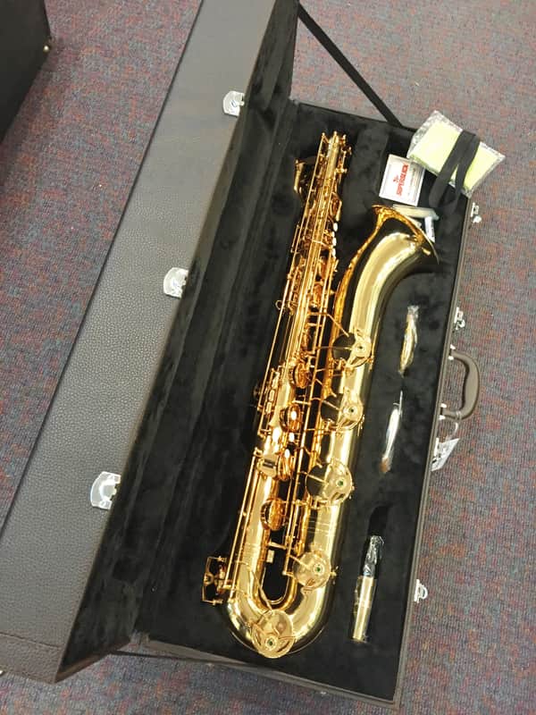Musikwerks-Low A Bari Sax Gold Lacquer-Pro Level-New-w/Shop Warranty! image 1