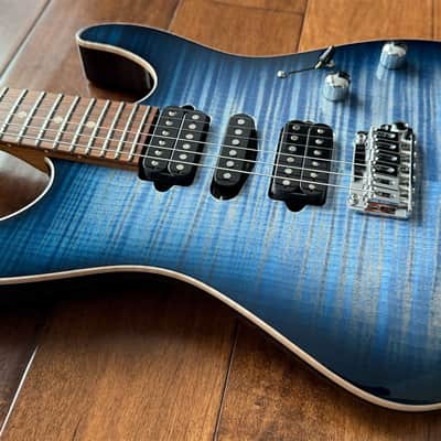 Suhr Modern Plus HSH Trans Whale Blue Burst Roasted Maple Pau Ferro Neck 87825 image 9