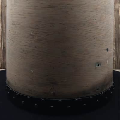 1931 Leedy 16"x16" Maple Floor Tom Shell w/ Hoop + Tacked Calf Heads image 4