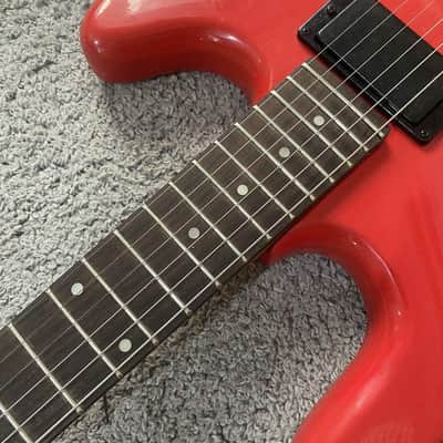 Red Dual Humbucker Electric Guitar, Basswood Body, Maple Neck, Rosewood Fingerboard image 3