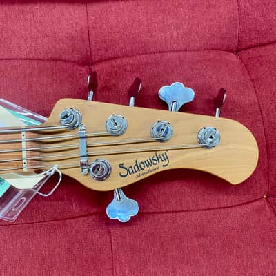 Sadowsky MetroExpress Vintage JJ Bass Fretless, 5-string - Black High Polish image 8