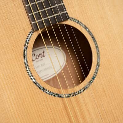Cort L60NAT Luce Series Solid Spruce Top OM Body Mahogany Neck 6-String Acoustic Guitar image 9