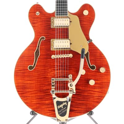 Gretsch Broadkaster LX Figured Center Block with String-Thru Bigsby, Bourbon Stain, Fully Refurbished (RC1) (03235) image 1