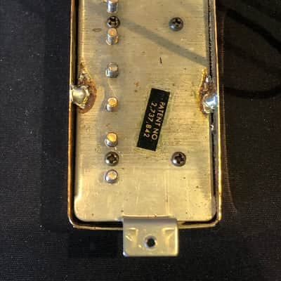 Gibson Patent # Sticker T-top Humbucker pickups 1968 - T-Tops w Gold Covers Narrow spacing PAFs Byrdland image 11