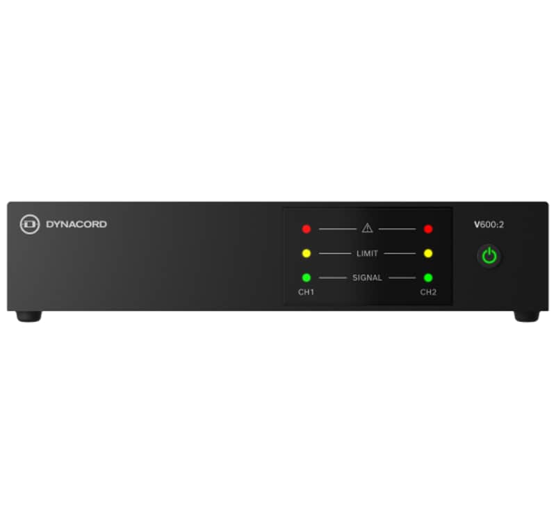 Dynacord V600:2 600W 2-Channel Commercial Power Amplifier (Half-Rack, 1RU) image 1