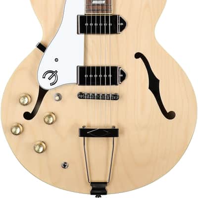 Epiphone Casino Archtop Hollowbody Left-Handed Electric Guitar (with Gig Bag), Natural image 2