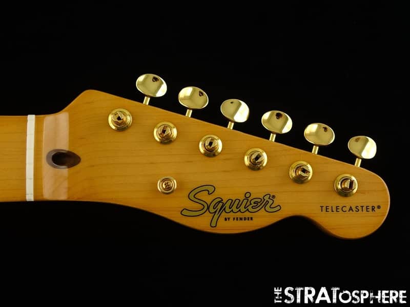 Fender Squier FSR Class Vibe 50s Telecaster NECK w GOLD TUNERS Tele Tinted Maple image 1