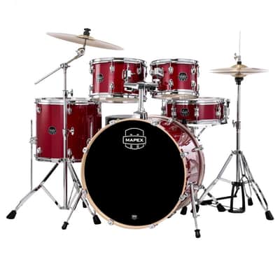 Acoustic Drum Kit Mapex Venus Rock, Crimson Red Sparkle VE5294FTC-VM image 2