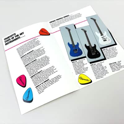 Charvel Late-’80s Charvette by Charvel Brochure — pure hair-metal daydream fuel. 1989 image 2
