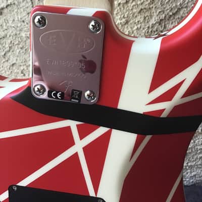 Fender EVH 5150 Guitar 2017 Red W/ white, black stripes image 3