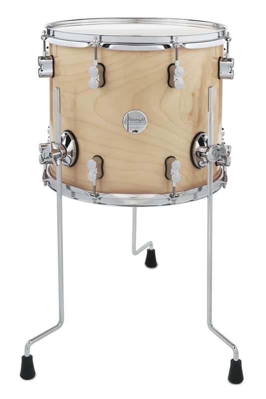 PDP Concept Maple 12x14 Floor Tom Natural Lacquer with Chrome Hardware (PDCM1214TTNA) image 1