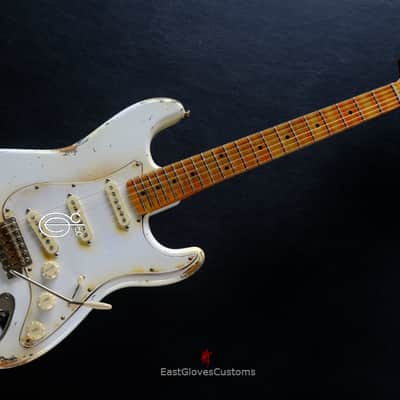 Fender Stratocaster Artist Series Jimi Hendrix Olympic White with Custom Hardcase Heavy Aged Relic image 15