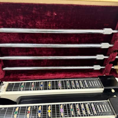 1956 National Triple-Neck Hawaiian Black & White Lap Steel Guitar, Serial #X 69224.. ... image 11
