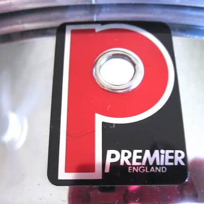 14" x 6.5" Premier 8-Lug Steel Beaded Shell Snare Drum - Vintage image 2
