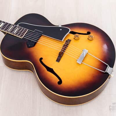 1955 Gibson ES-130 Vintage Archtop Electric Guitar Sunburst w/ Case, ES-125 image 9
