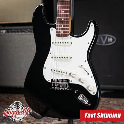 Fender MIM Stratocaster Electric Guitar - Black with Gig Bag - Used image 1