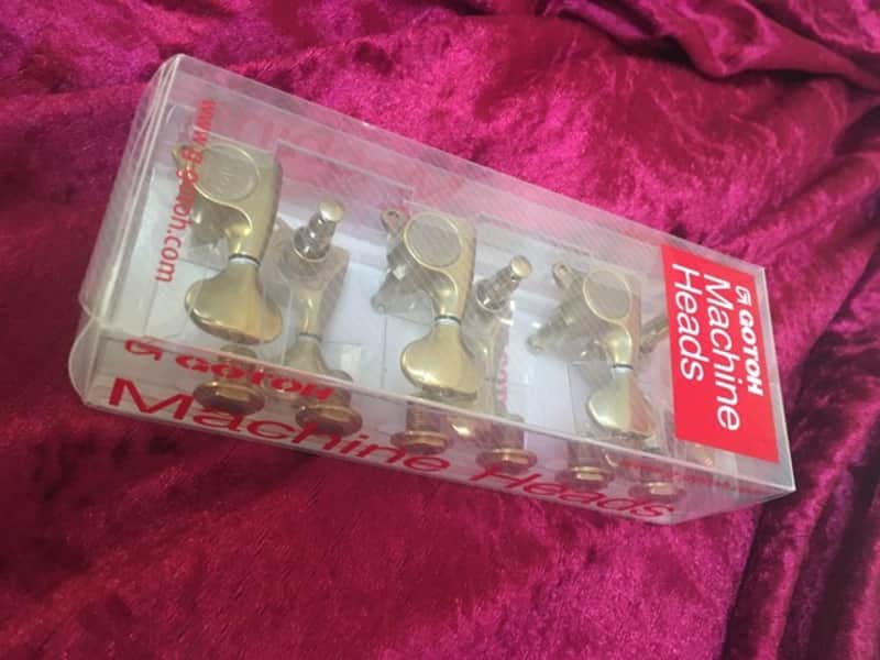 Gotoh TK 7273 Delta Machine heads Antique Gold 3+3 image 1