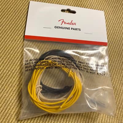 099-0846-005 Genuine Fender Pure Vintage Cloth Wire 22 AWG Black, White, Yellow 5 0990846005