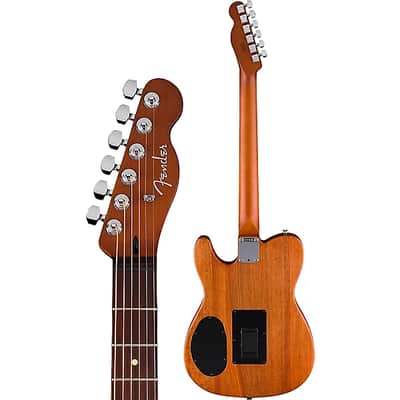 Fender Acoustasonic Standard Telecaster Electric Guitar. Aged Natural image 5