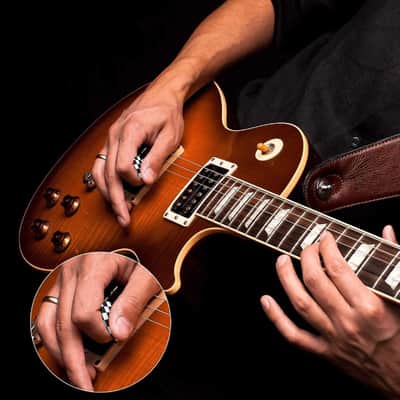 Guitar Picks-Medium(0.71mm) Guitar Pics Acoustic for Electric Ukulele Bass, Unique Picks 6PCS Bring a Storage Bag Suitable Guitar Players Music Lovers - Grid image 3