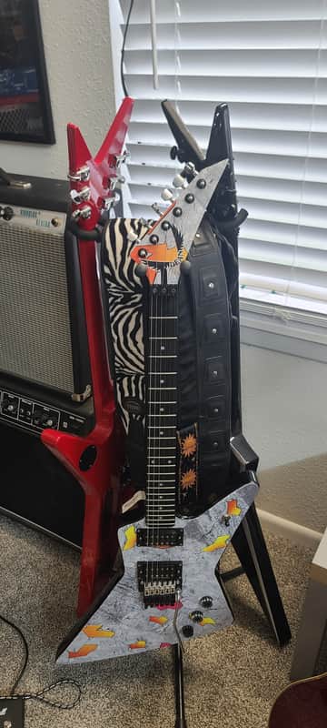 Dean Z Dime Floyd Rose 25.5 Scale Custom Primal concrete Sledge Tribute 2000s - Gray Primal Sledge Skin image 1