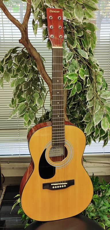 Denver DD34SL-NAT 3/4 Size Left-Handed Steel String Acoustic Guitar - Natural Gloss image 1