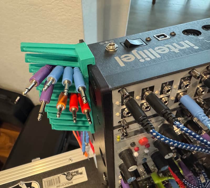 Eurorack Cable Wings for Intellijel Palette Case 7U 84HP / 104HP (long - squid green) image 1